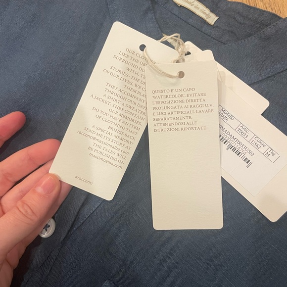 Massimo Alba blue Long Sleeve Dress NWT - Picture 6 of 7